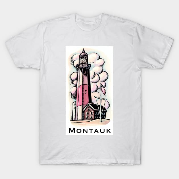 Montauk Lighthouse T-Shirt by Lisa Haney